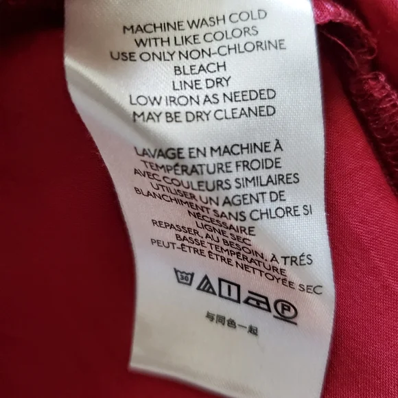 Anthropologie faux wrap fitted waist mini skirt, medium, red - Picture 10 of 11